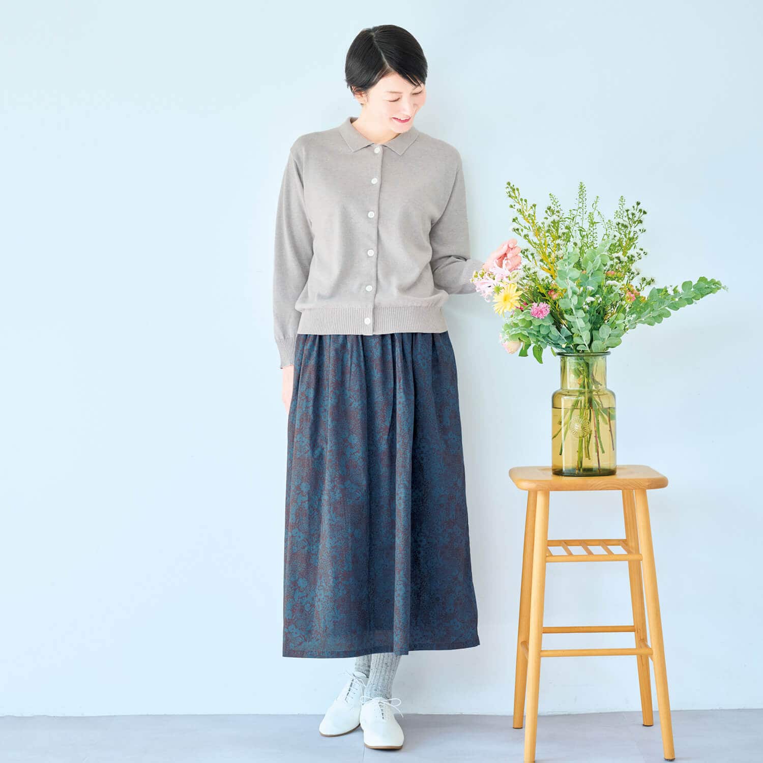 リバティプリントスカート