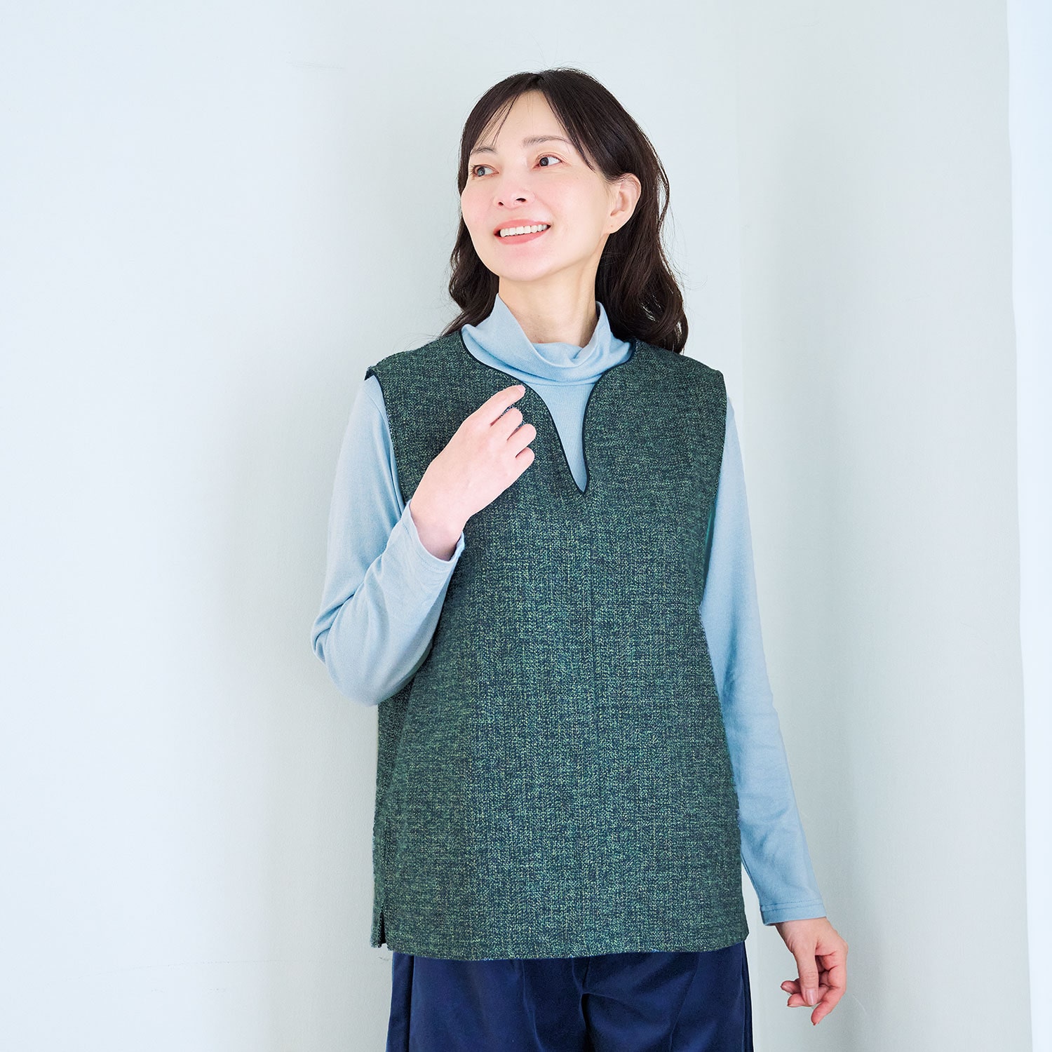 コットンツイードベスト
