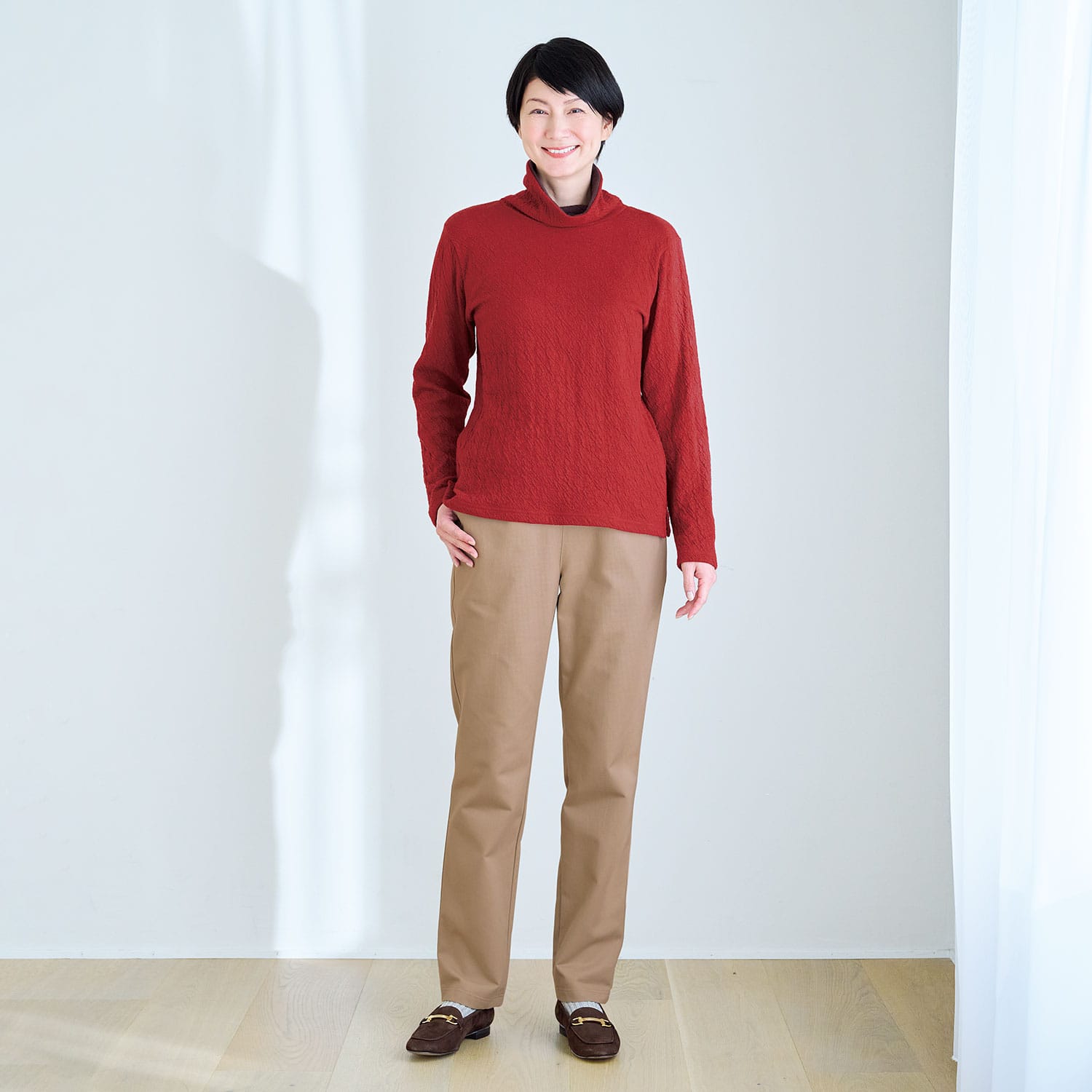 冬の「着心地のいい服」パンツ（股下６０ｃｍ）