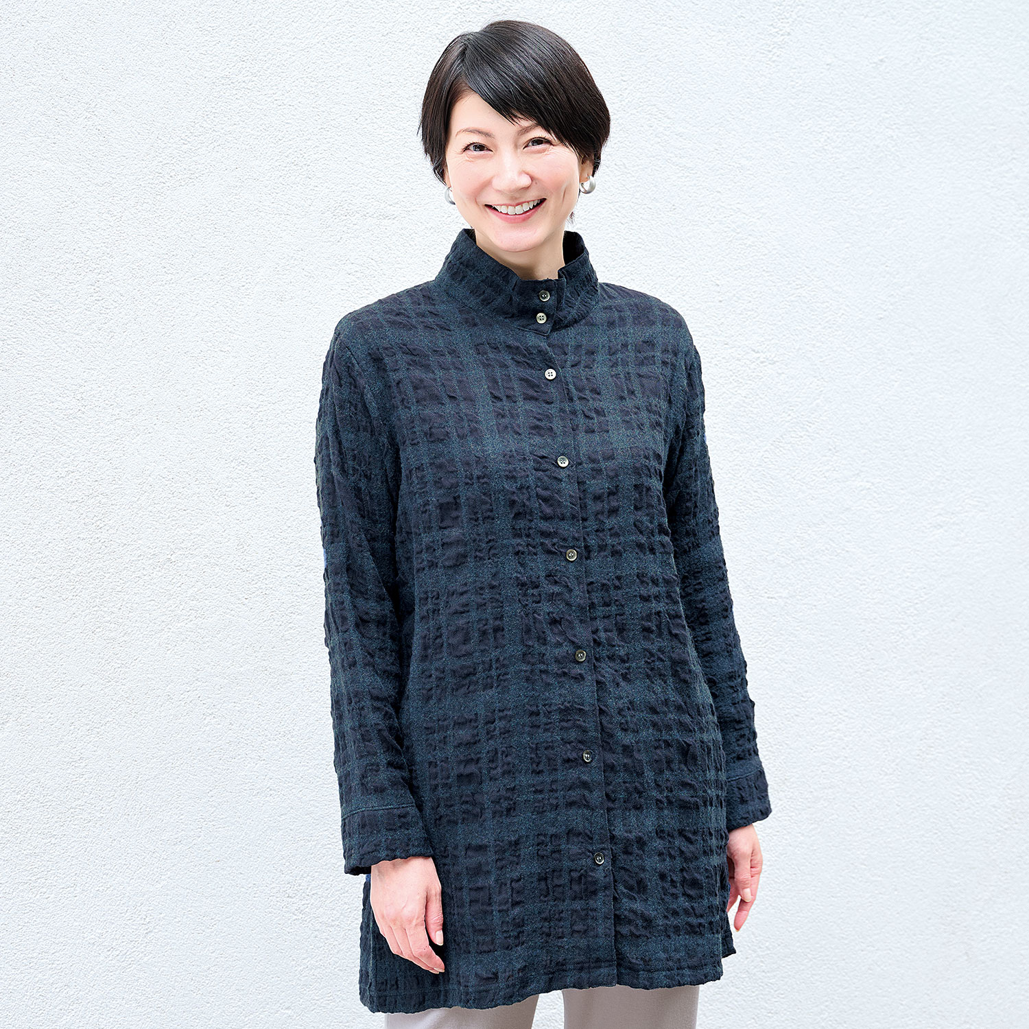 ウールコットンシャツチュニック