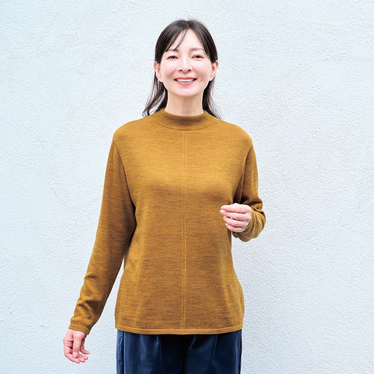 肌側コットンニットタートル