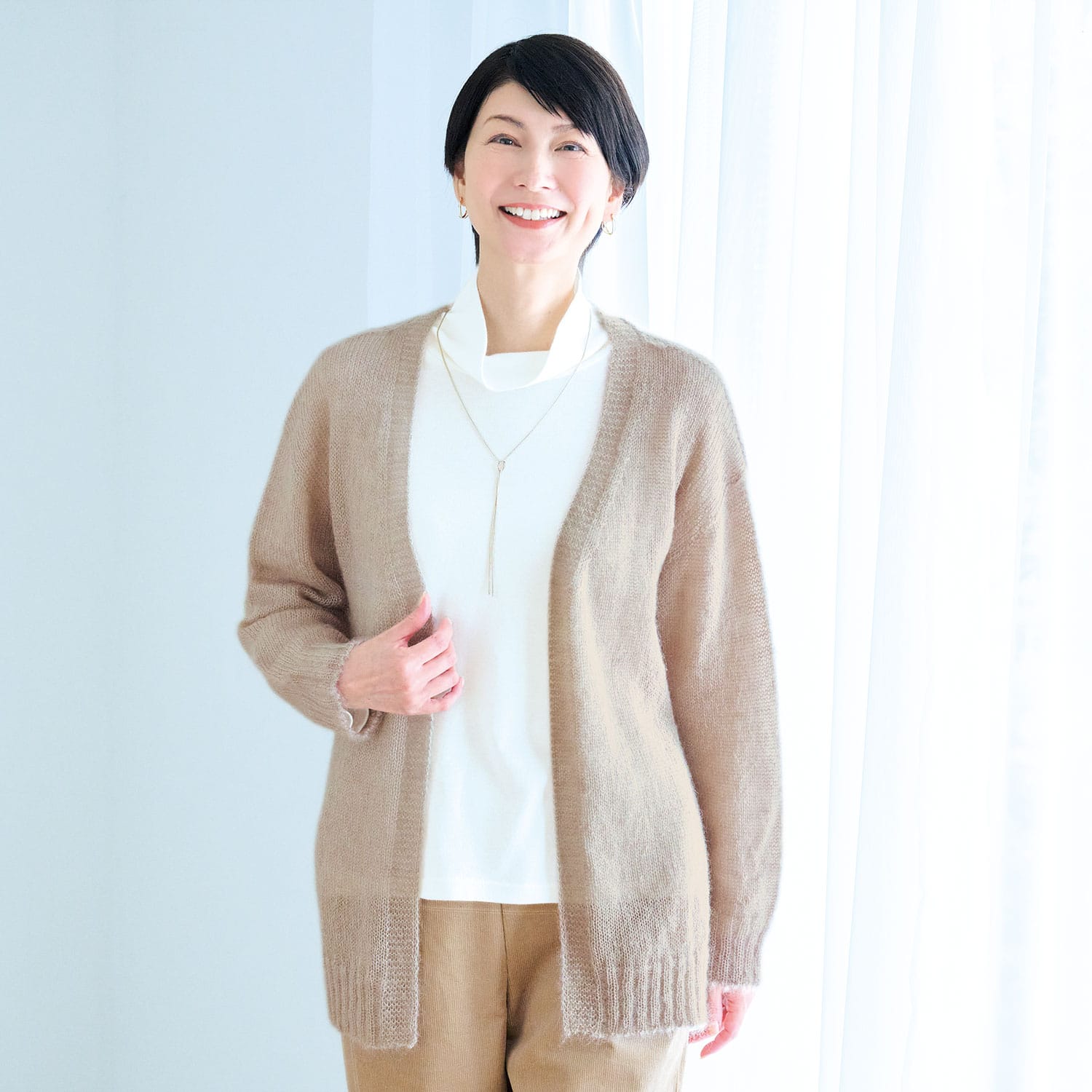 モヘアシルクふんわりカーディガン 『着心地のいい服』通販ショップ