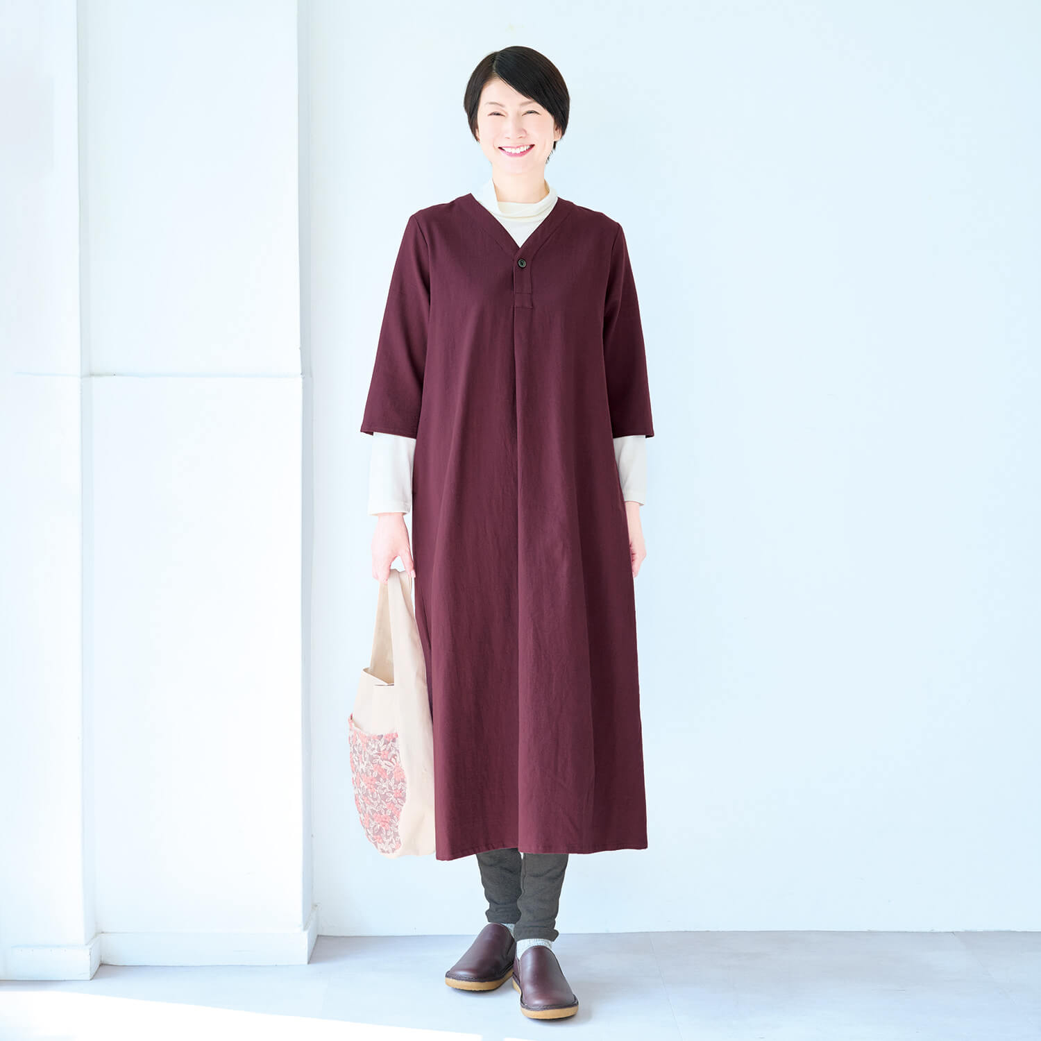 オーガニックコットン10分丈レギンス