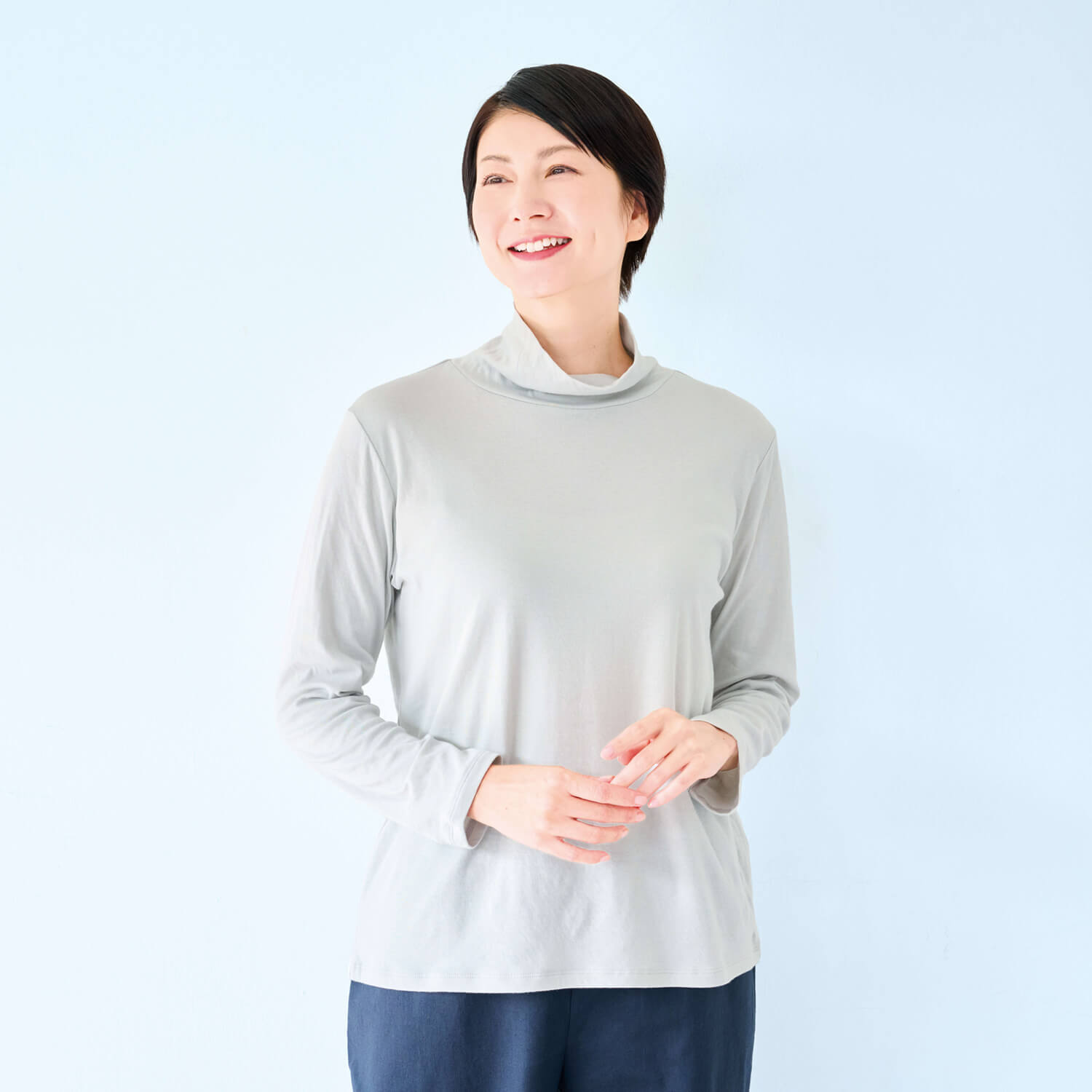 綿シルク接結タートル