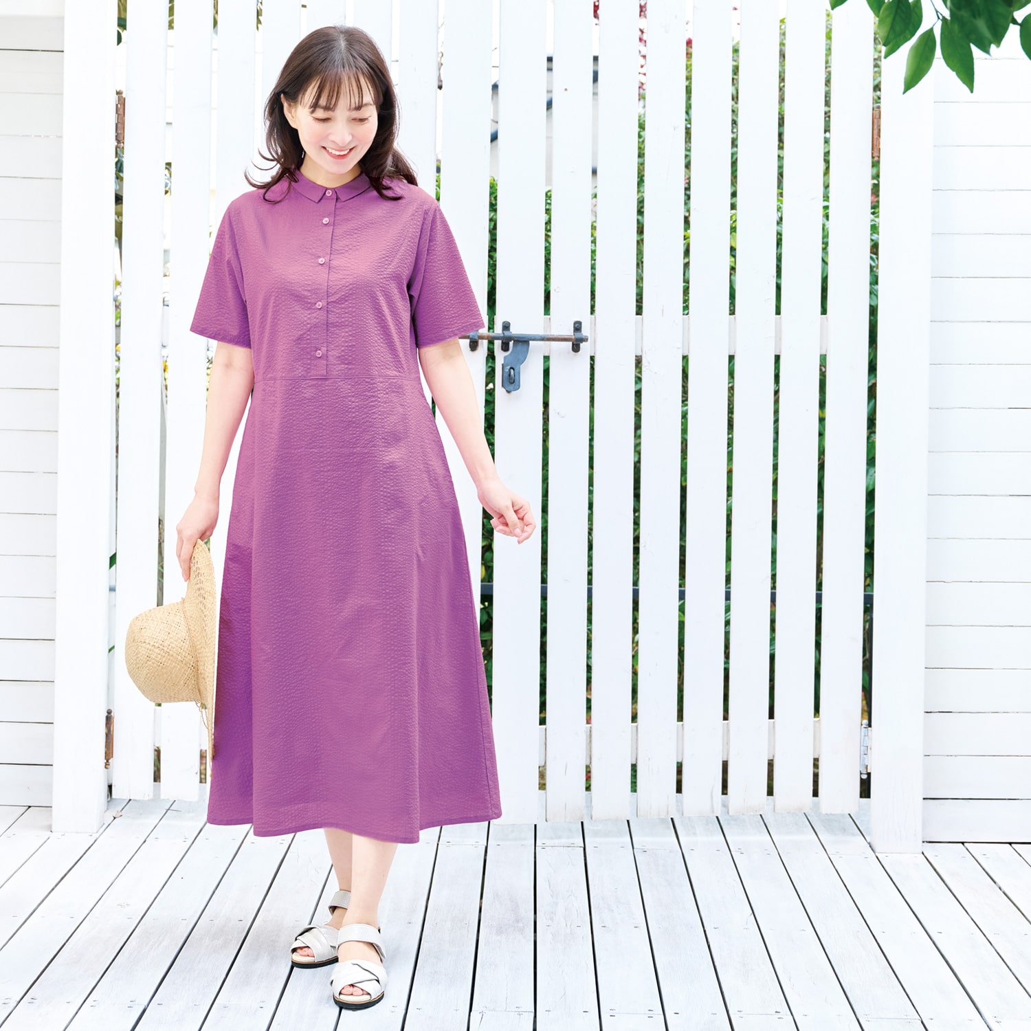 清涼コットンワンピース