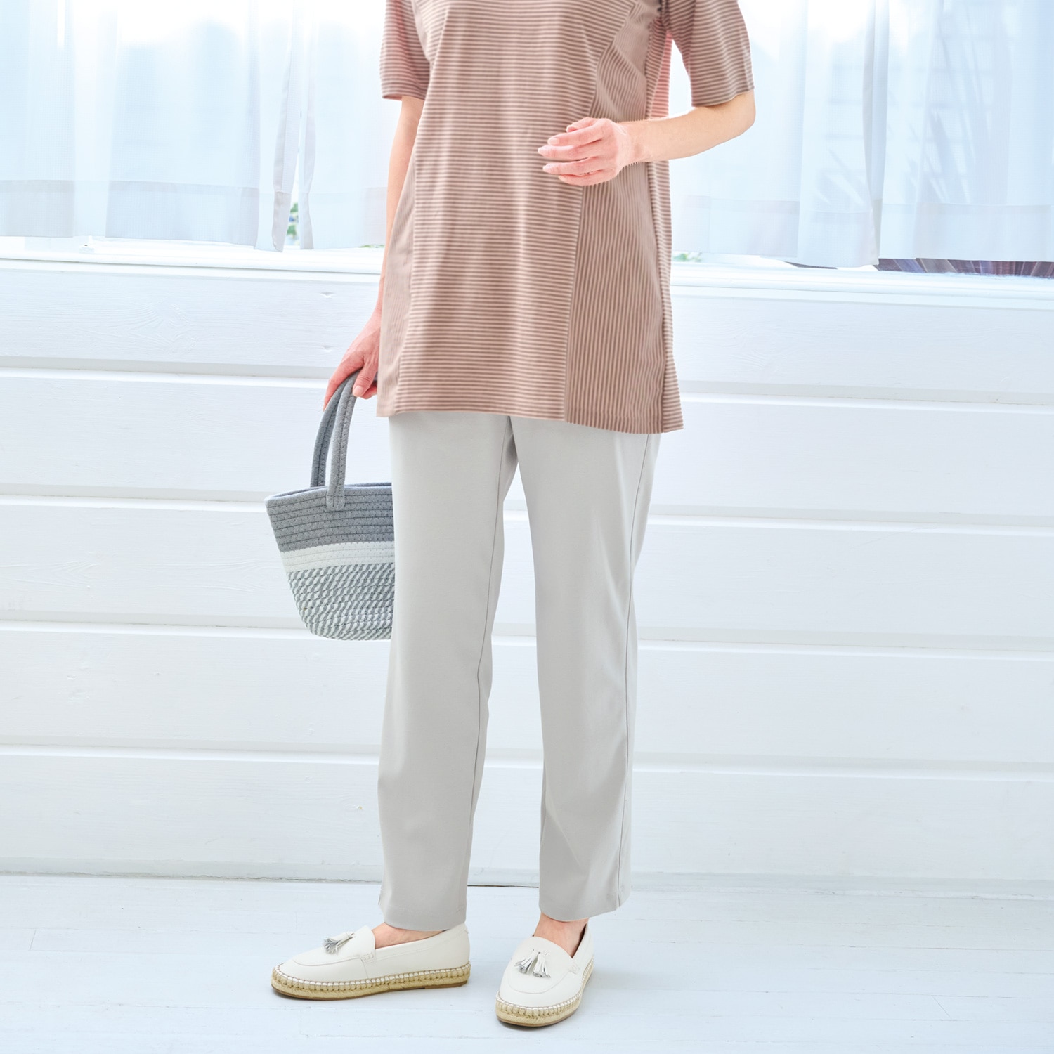 夏の「着心地のいい服」パンツ　（股下60ｃｍ）