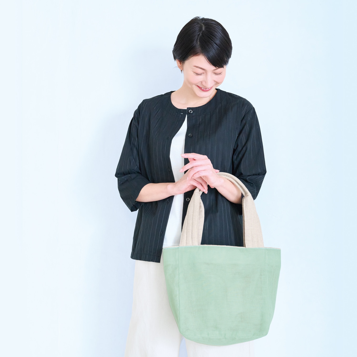 かや織りトートバッグ