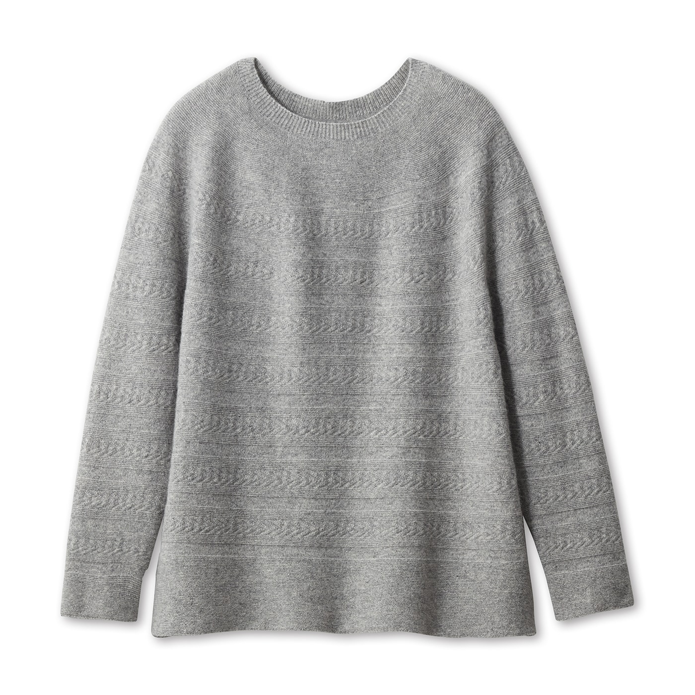 カシミヤ１００％セーター(Ｍ　杢グレー): 『着心地のいい服』通販ショップ