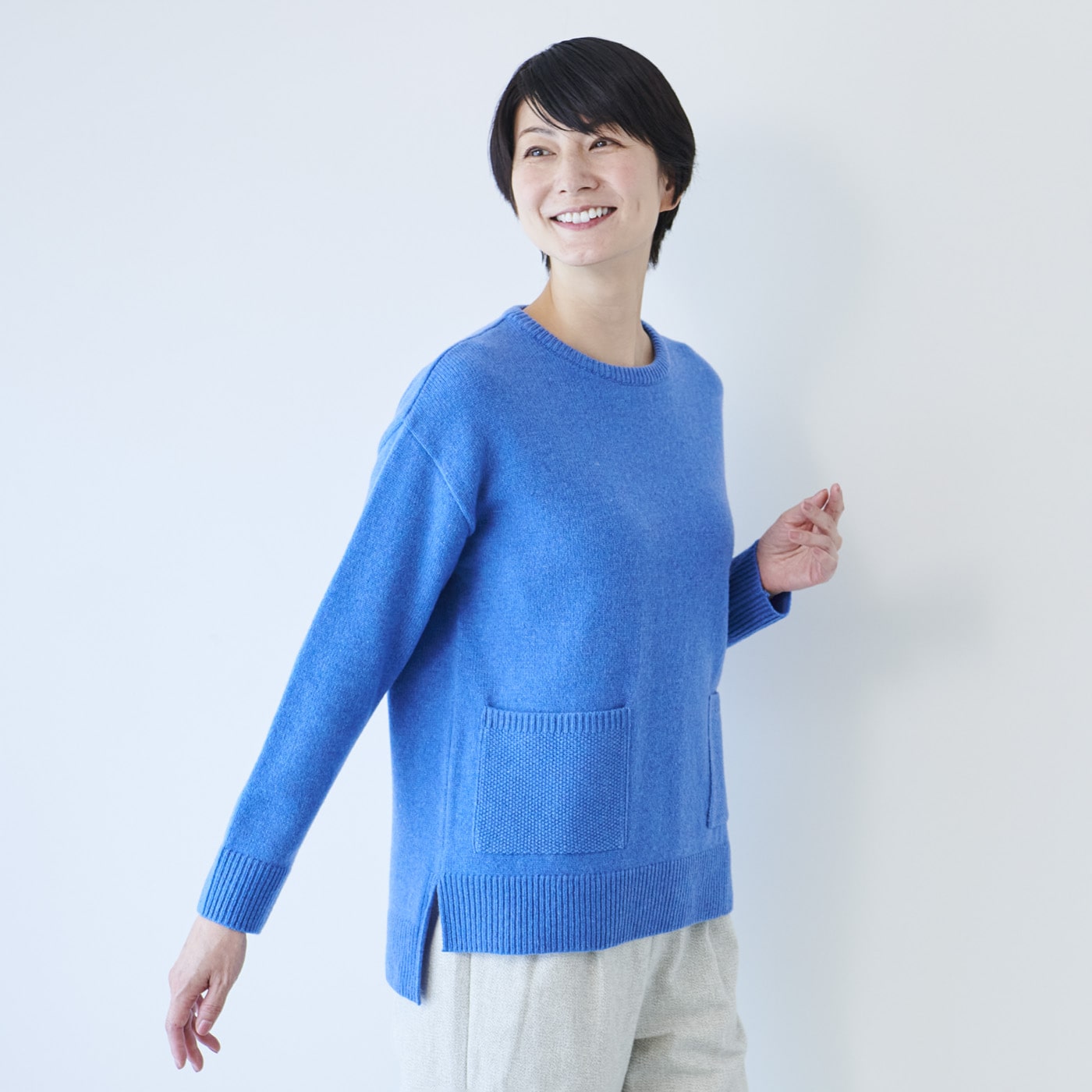 カシミヤ混ニットプルオーバー: 『着心地のいい服』通販ショップ