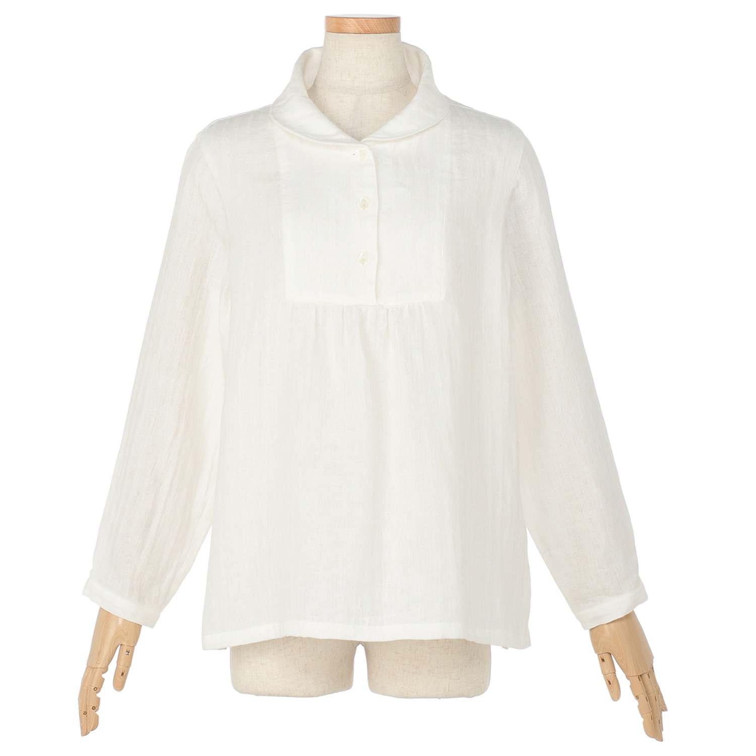 MARGARET HOWELL ショールカラーブラウス MARGARET HOWELL 578-0253614 YARN DYE COTTON ブラウス シャツ