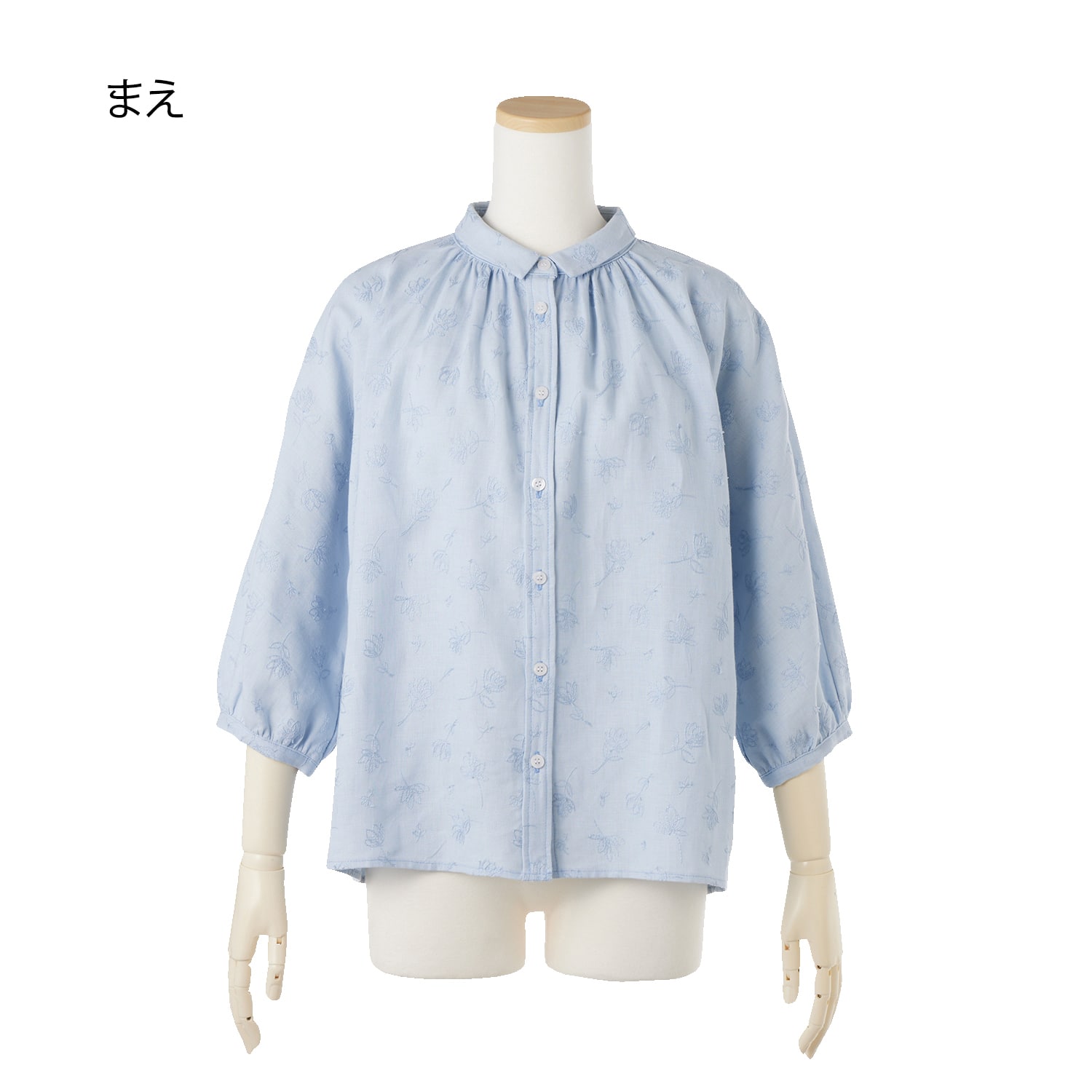 素朴 シンプル 　刺子　リネンブラウス 6242239_L.jpg
