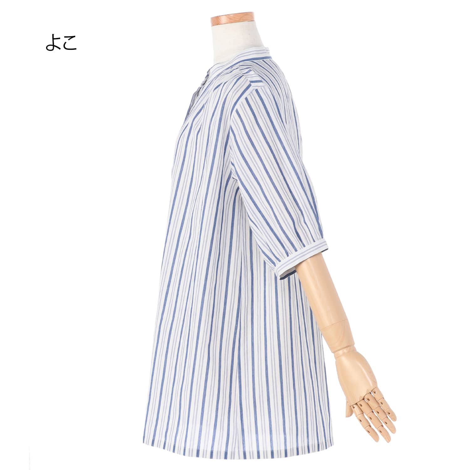 コットンストライプチュニック 『着心地のいい服』通販ショップ
