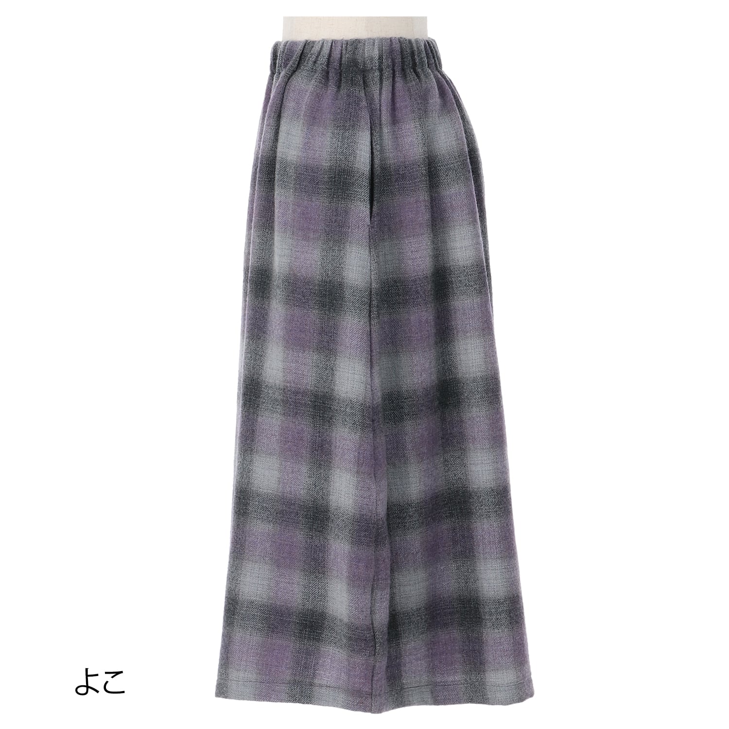 チェック柄ウールスカート 『着心地のいい服』通販ショップ