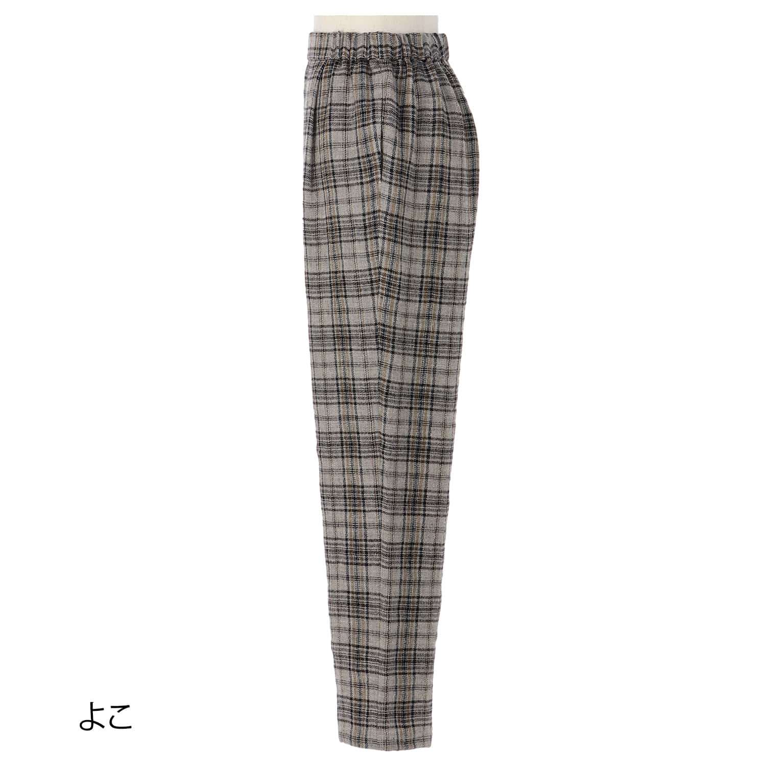 チェック柄テーパードパンツ 『着心地のいい服』通販ショップ