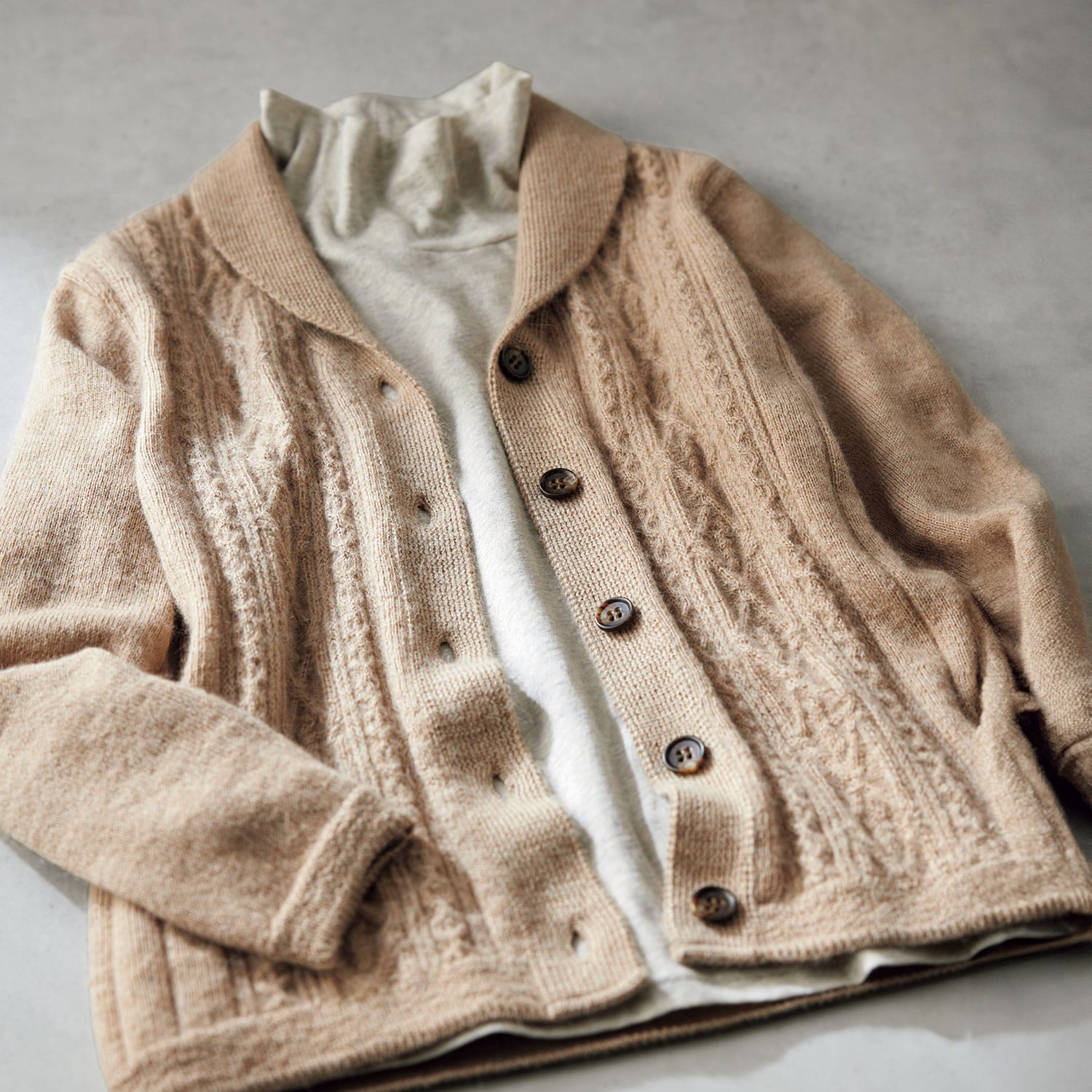 ベビーアルパカショール衿カーディガン 『着心地のいい服』通販