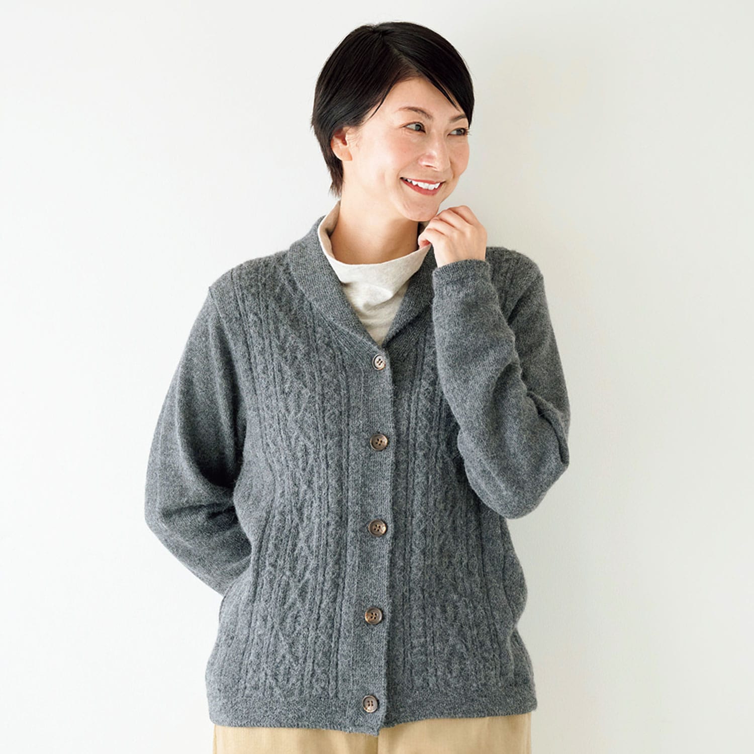 ベビーアルパカショール衿カーディガン 『着心地のいい服』通販